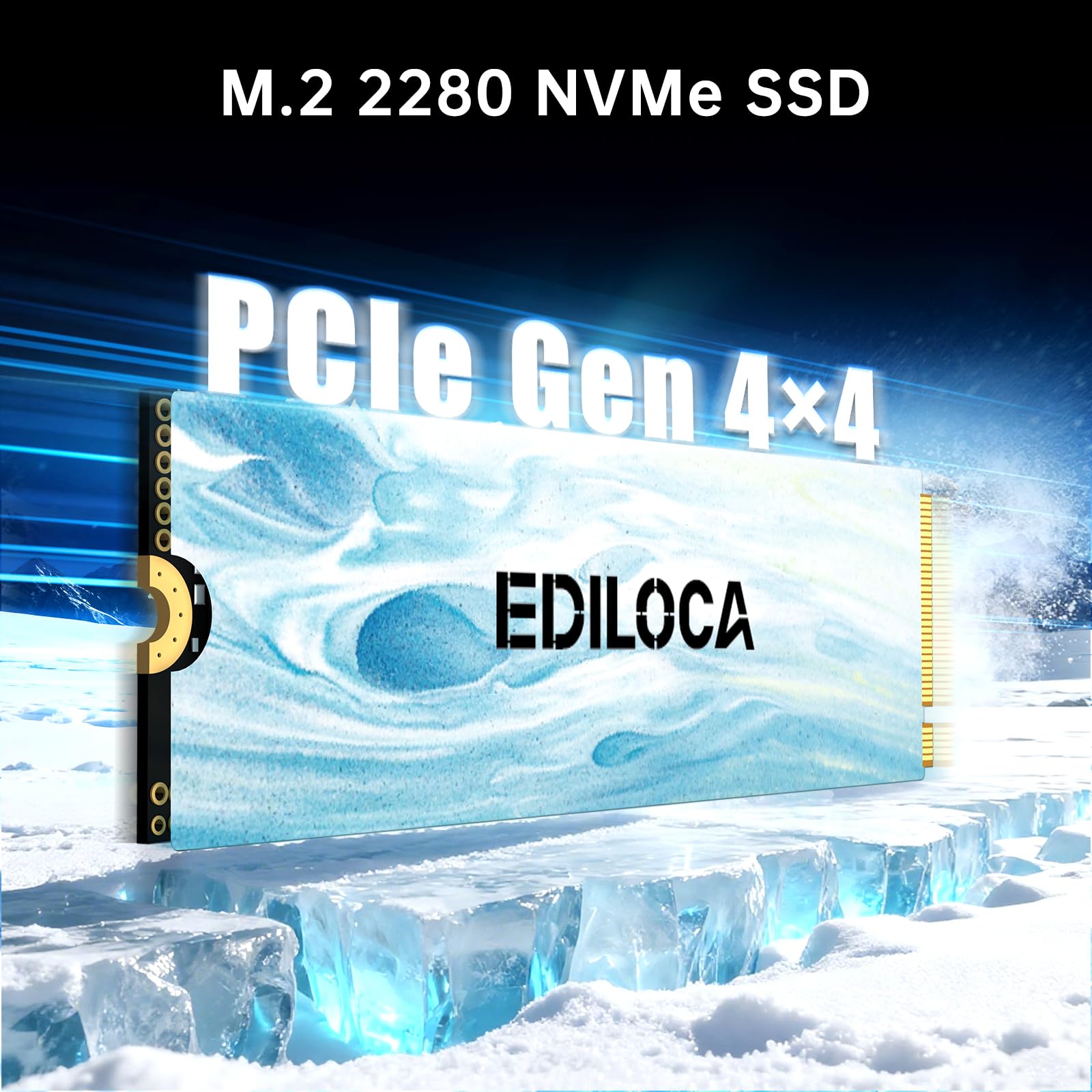 Amazon | Ediloca SSD 500GB PCIe Gen 4.0 ×4 NVMe M.2 2280 最大